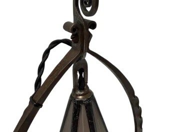 Art Deco Amsterdamse School Table Lamp by Amsterdamsche Kunstsmederij, 1920s